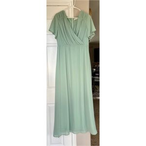 Long sage dress